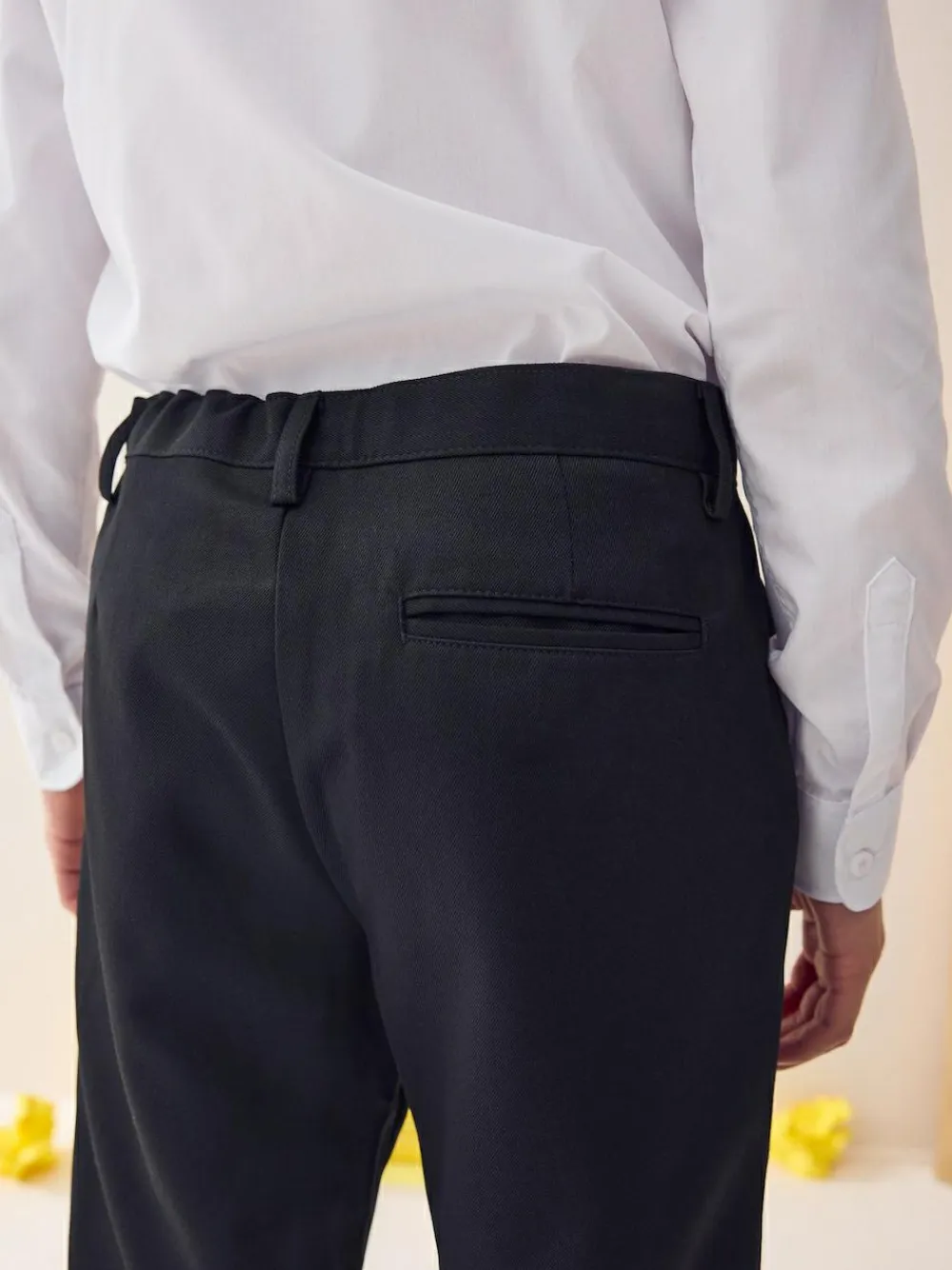 Online Next Regular Waist Straight Leg School Trousers (3-17yrs) Black