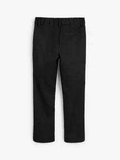 Online Next Regular Waist Straight Leg School Trousers (3-17yrs) Black