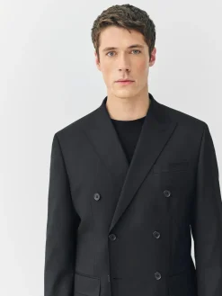 Next Black Relaxed Fit Double Breasted Tuxedo Suit Jacket^ Blazers & Formal Jackets|Black Suits