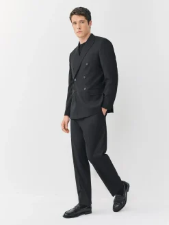 Next Black Relaxed Fit Double Breasted Tuxedo Suit Jacket^ Blazers & Formal Jackets|Black Suits