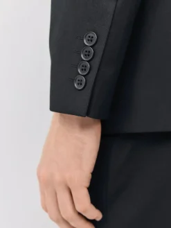 Next Black Relaxed Fit Double Breasted Tuxedo Suit Jacket^ Blazers & Formal Jackets|Black Suits