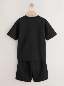 Next Relaxed Fit Heavyweight T-Shirt and Shorts Set (3-16yrs)^BOY Tops|Shorts