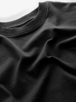 Next Black Relaxed Fit Short Sleeve T-Shirt (3-16yrs)^BOY T-Shirts