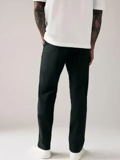 Next Black Relaxed Fit Stretch Chinos Trousers^ Nightwear|Pants & Chinos