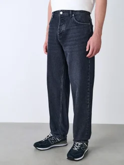 Sale Next Relaxed Tapered Fit Vintage Wash Denim Jeans Black
