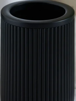 Online Next Resin Ribbed Bin Black
