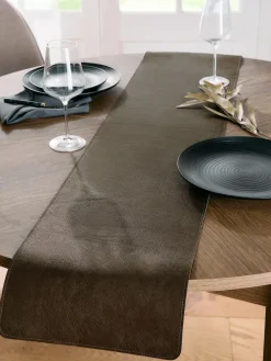 Online Next Black Reversible Soft Faux Leather Dining Table Centrepiece
