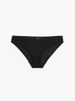 Discount Next Black Rib High Leg Bikini Bottoms