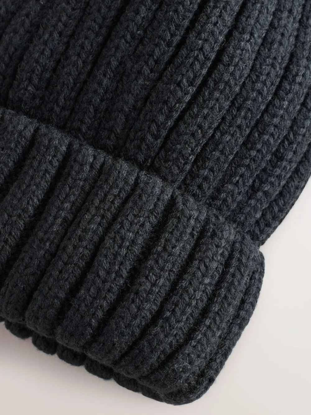 Next Black Rib Pom Beanie (3mths-16yrs)^ Hats|Hats, Gloves & Scarves