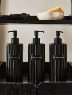 Outlet Next Rib Reusable Dispenser Bottles Black