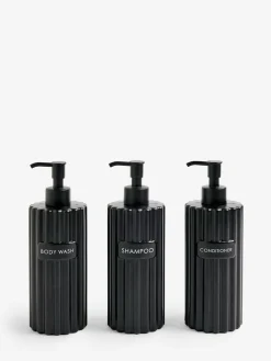 Outlet Next Rib Reusable Dispenser Bottles Black