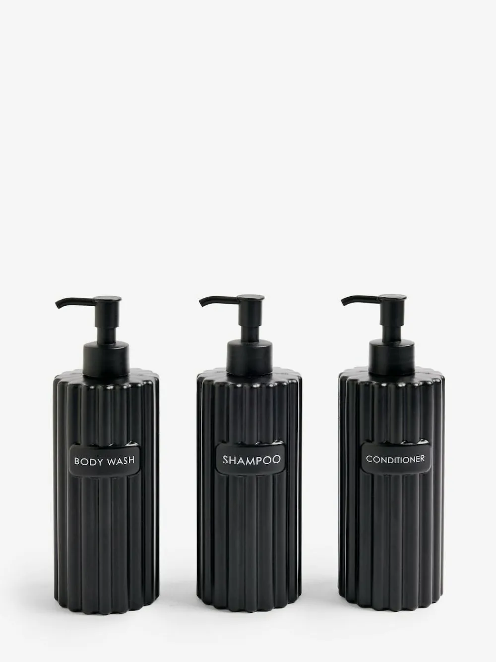 Outlet Next Rib Reusable Dispenser Bottles Black