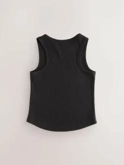 Clearance Next Rib Vest (3-16yrs) Black