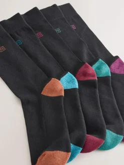 Clearance Next Black Rich Heel Cushioned Sole Comfort Socks