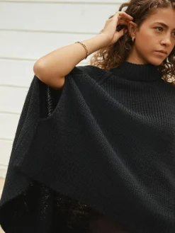 Sale Next Black Roll Neck Ribbed Knitted Poncho