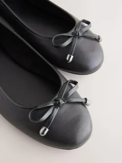 Next Round Toe Leather Ballerina Shoes^Women Flats|Wide Fit & Extra Wide Fit