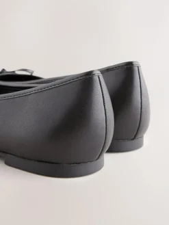 Next Round Toe Leather Ballerina Shoes^Women Flats|Wide Fit & Extra Wide Fit