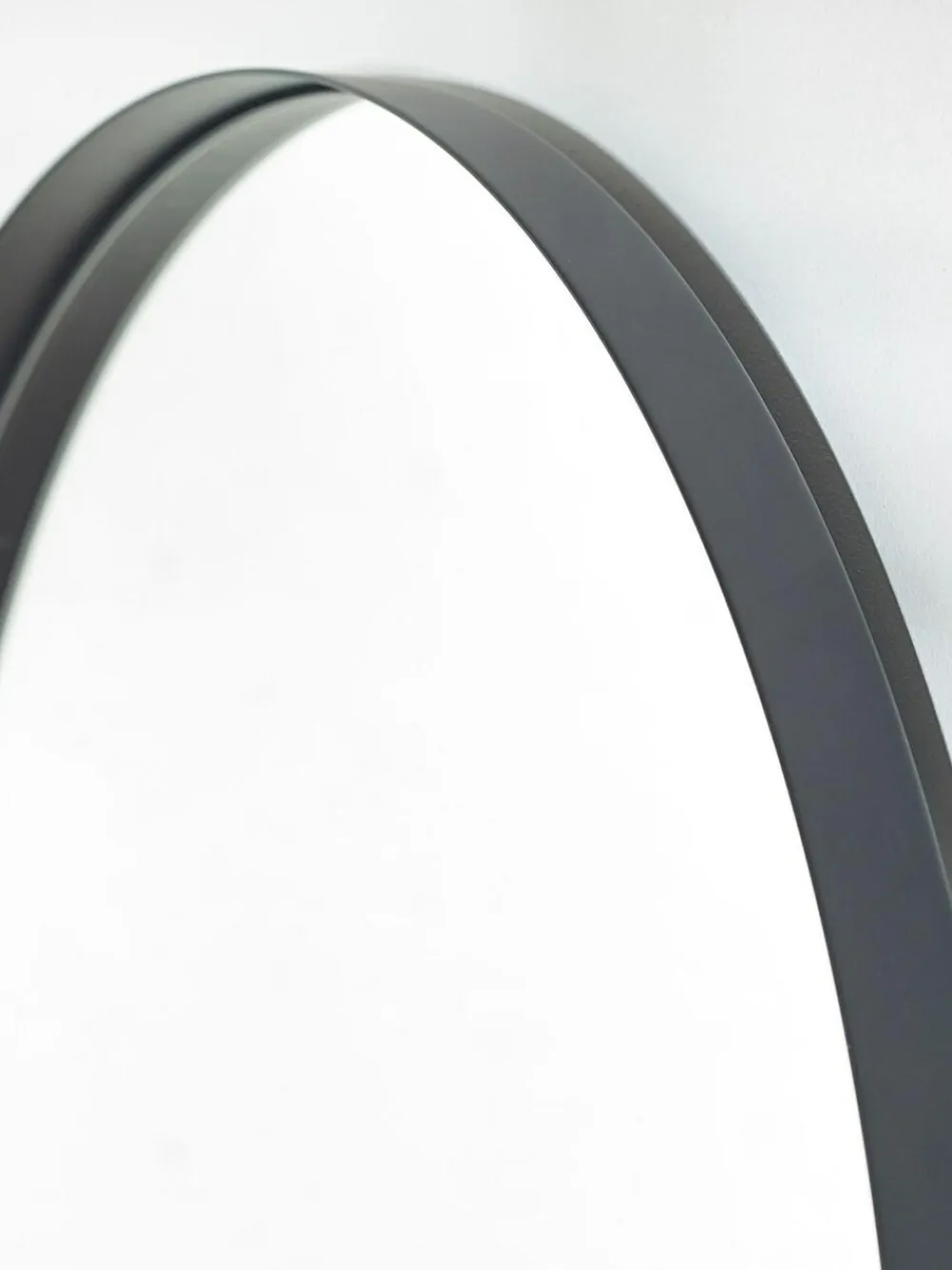 Next Round Wall Mirror Black