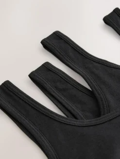 Next Black Scoop Crop Tops 3 Pack (5-16yrs)^ Underwear|Bras & Crop Tops