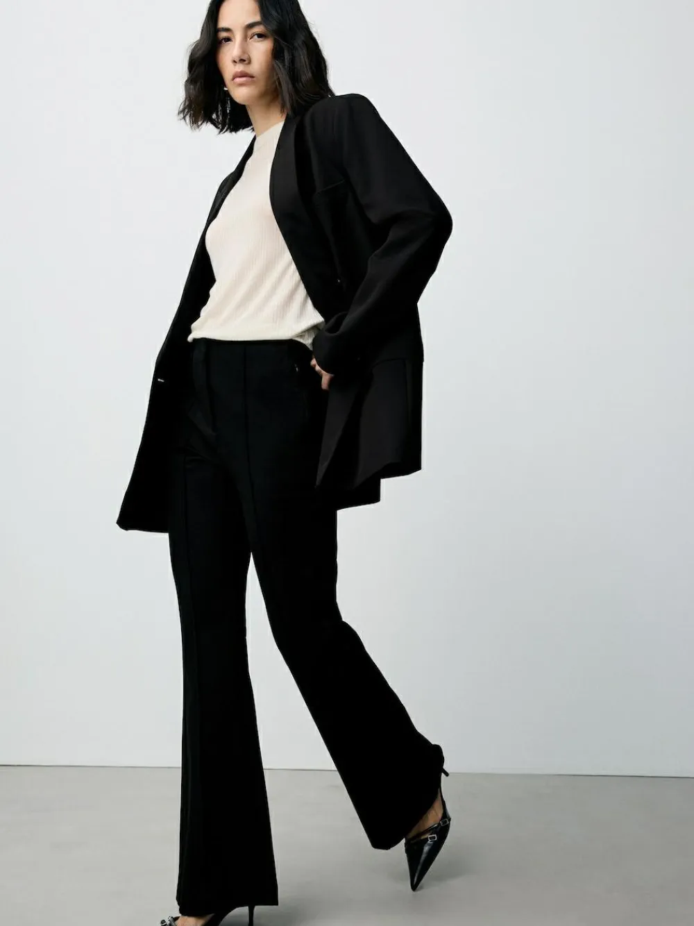 Outlet Next Black Sculpting Bootcut Trousers