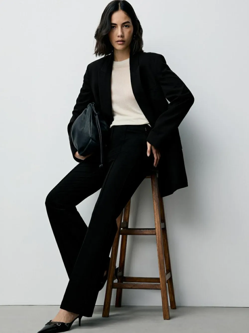 Outlet Next Black Sculpting Bootcut Trousers