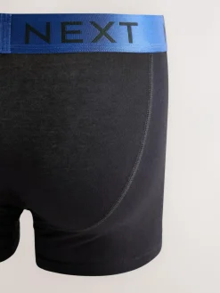 Next Black Shiny Colour Waistbands 10 pack Cotton Rich Blend Hipsters Boxers
