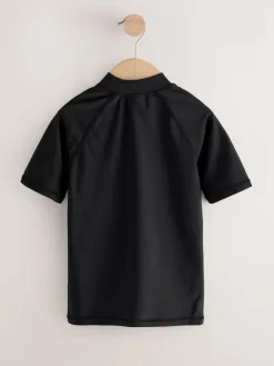 Next Black Short Sleeve Rash Vest (1.5-16yrs)^BOY Swimwear