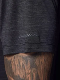 New Next Black Short Sleeve Tee Active Gym Training Top