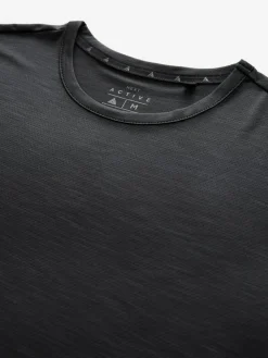 New Next Black Short Sleeve Tee Active Gym Training Top