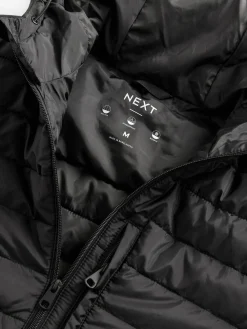 Discount Next Shower Resistant Lightweight Hooded Puffer Coat Jacket Black
