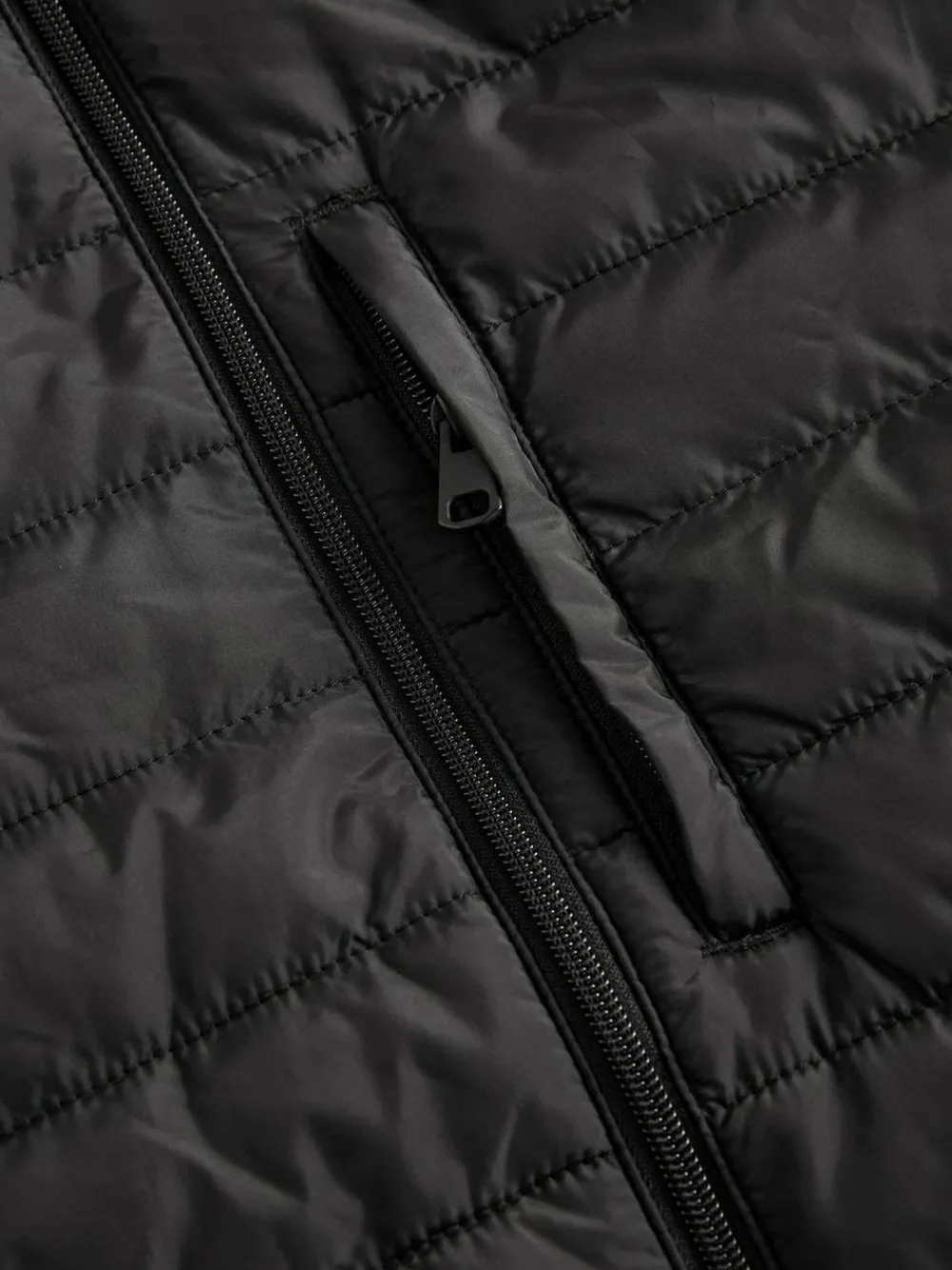 Discount Next Shower Resistant Lightweight Hooded Puffer Coat Jacket Black