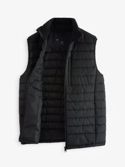 Clearance Next Black Shower Resistant Lightweight Puffer Gilet