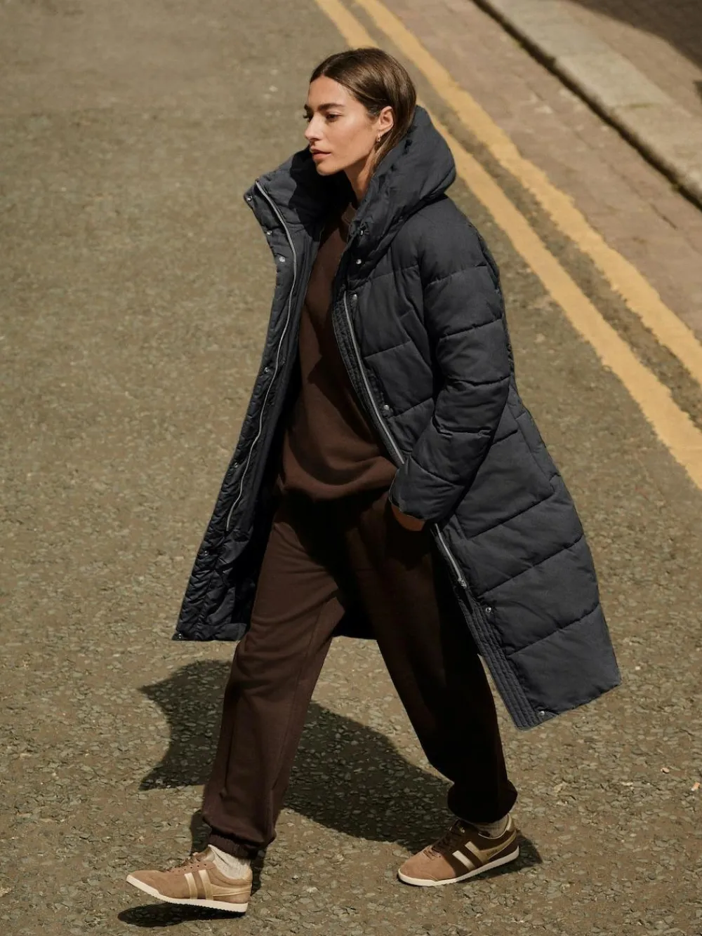 Sale Next Black Shower Resistant Padded Hooded Longline Coat