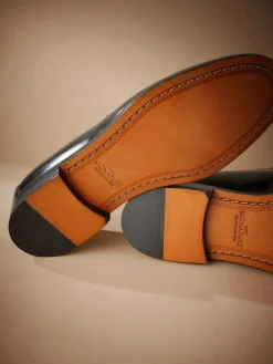 Clearance Next Black Signature Italian Leather Penny Loafers