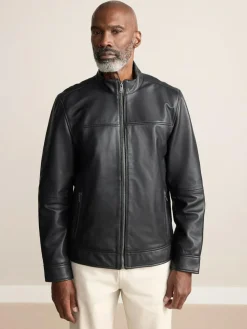 Next Signature Leather Funnel Neck Jacket^ Blazers & Formal Jackets