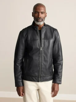 Next Signature Leather Funnel Neck Jacket^ Blazers & Formal Jackets