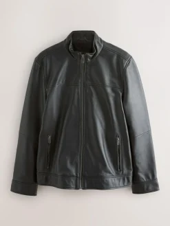 Next Signature Leather Funnel Neck Jacket^ Blazers & Formal Jackets
