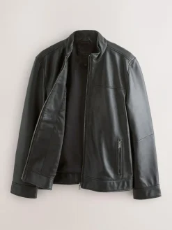 Next Signature Leather Funnel Neck Jacket^ Blazers & Formal Jackets