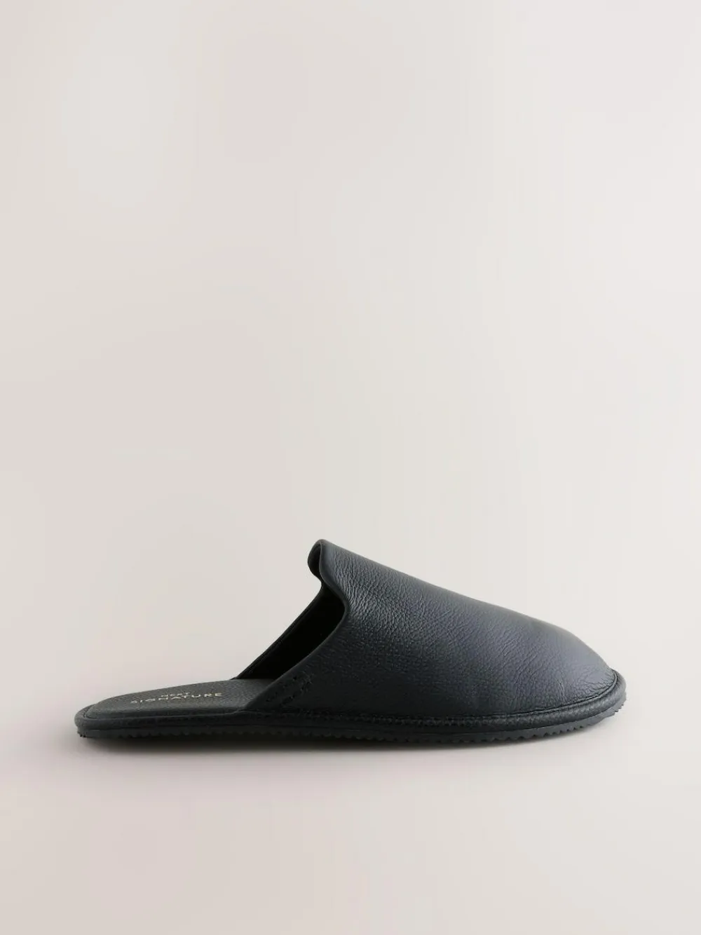 Next Black Signature Leather Mule Slippers^ Slippers|Slippers