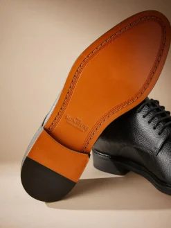 Next Black Signature Leather Sole Derby Shoes