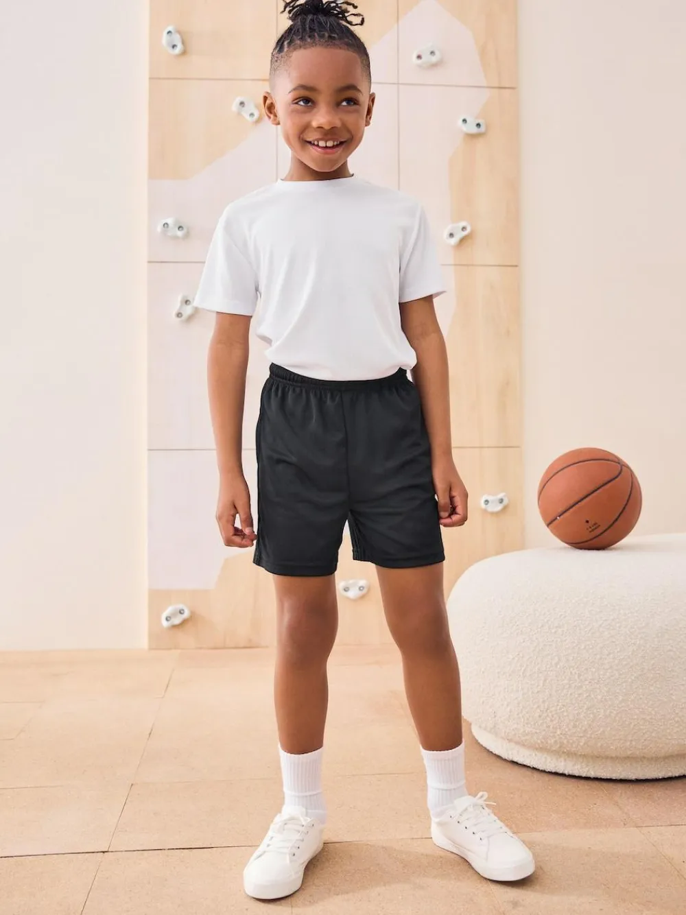 Next Black Single Sports Shorts (3-16yrs)^BOY Shorts|Shorts & Skirts