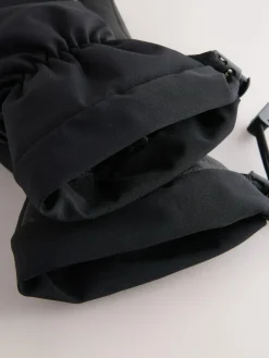 Next Black Ski Gloves With Leather^ Hats, Gloves & Scarves|Hats, Scarves & Gloves