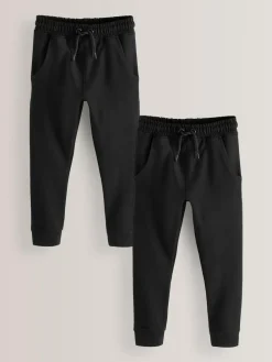 New Next Skinny Fit Joggers 2 Pack (3-16yrs) Black