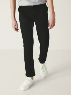 Discount Next Black Skinny Fit Stretch Chino Trousers (3-17yrs)