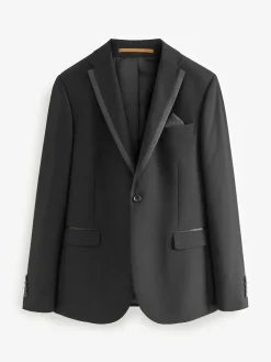 Outlet Next Black Skinny Fit Tuxedo Suit Jacket