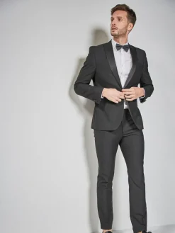 Next Black Skinny Fit Tuxedo Suit Jacket^ Blazers & Formal Jackets|Black Suits