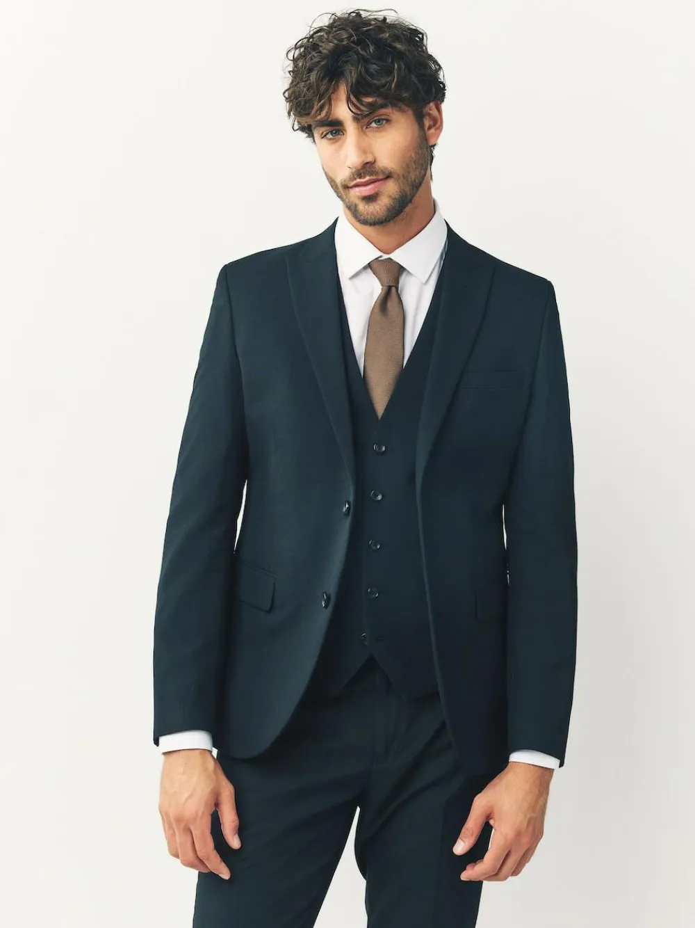 Discount Next Skinny Fit Two Button Suit Jacket Black