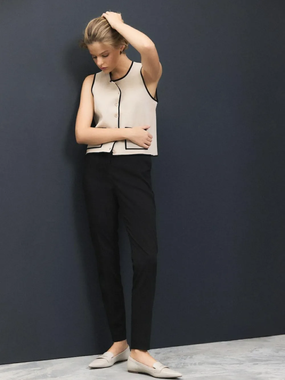 Best Next Black Skinny Tailored Trousers