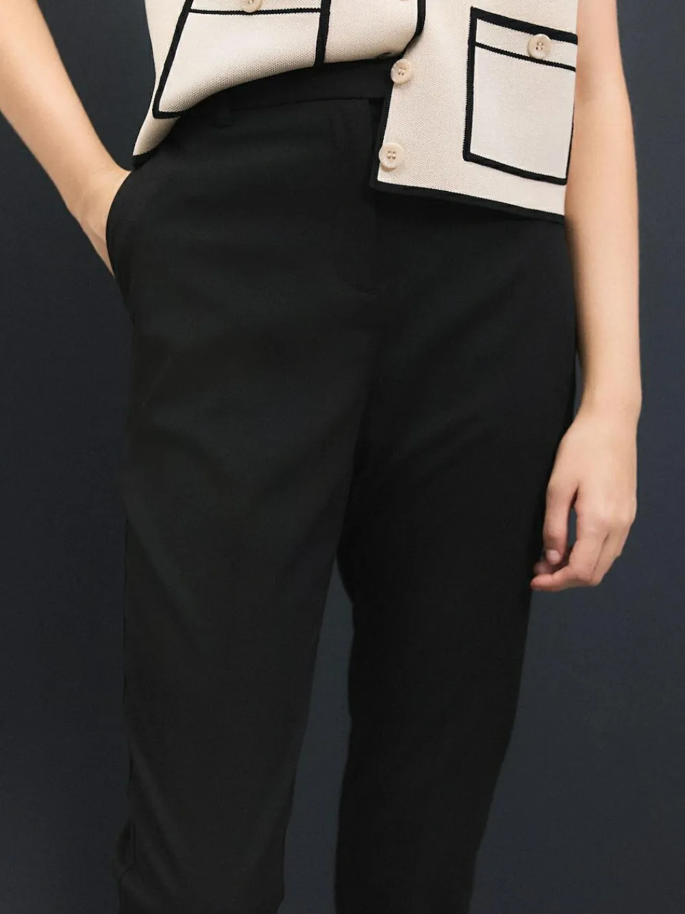 Best Next Black Skinny Tailored Trousers