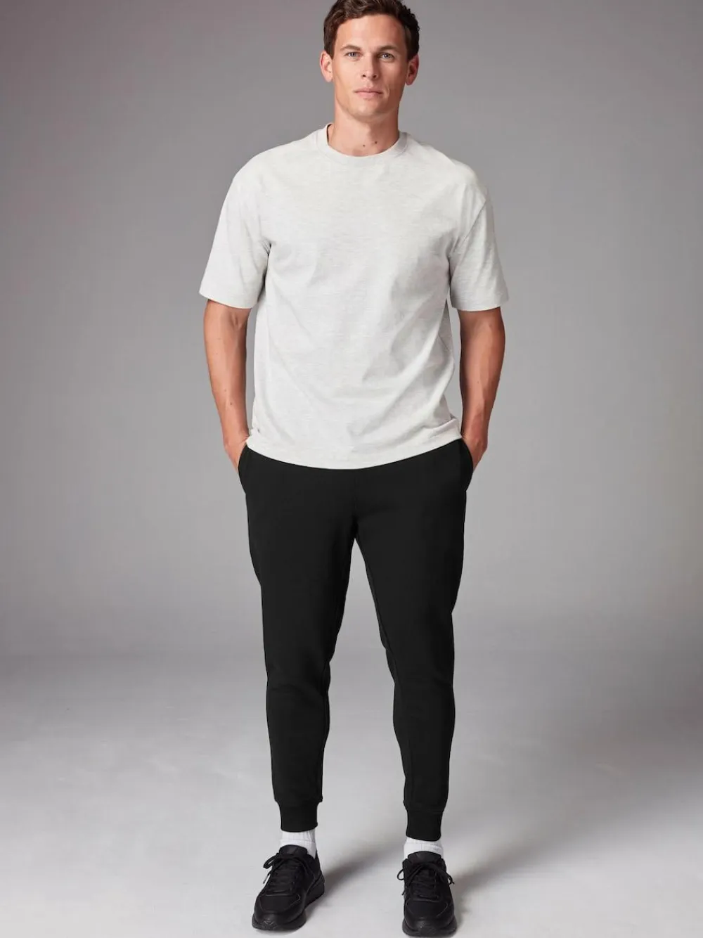 Next Slim Fit Brushback Heavyweight 2 Pack Joggers^ Joggers|Joggers